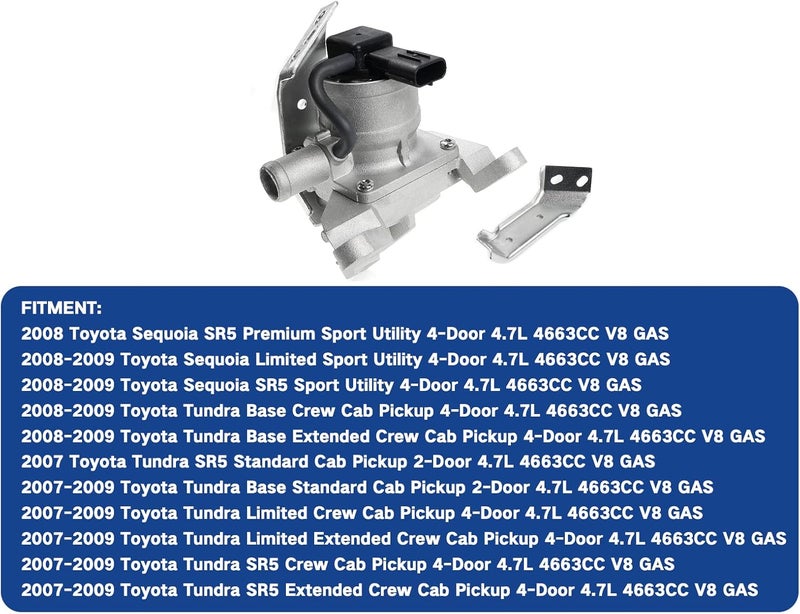 loosoo Secondary Air Injection Valve, Air Pump Check Valve Compatible with Toyota Sequoia 2008-2009 Tundra 2007-2009 4.7L V8 GAS, Replace# 25710-50032, 25710-50030, 25710-50031 - Image 2